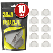 JNB Concealed Hinge Hole Cover 35mm - White (10 Pk)