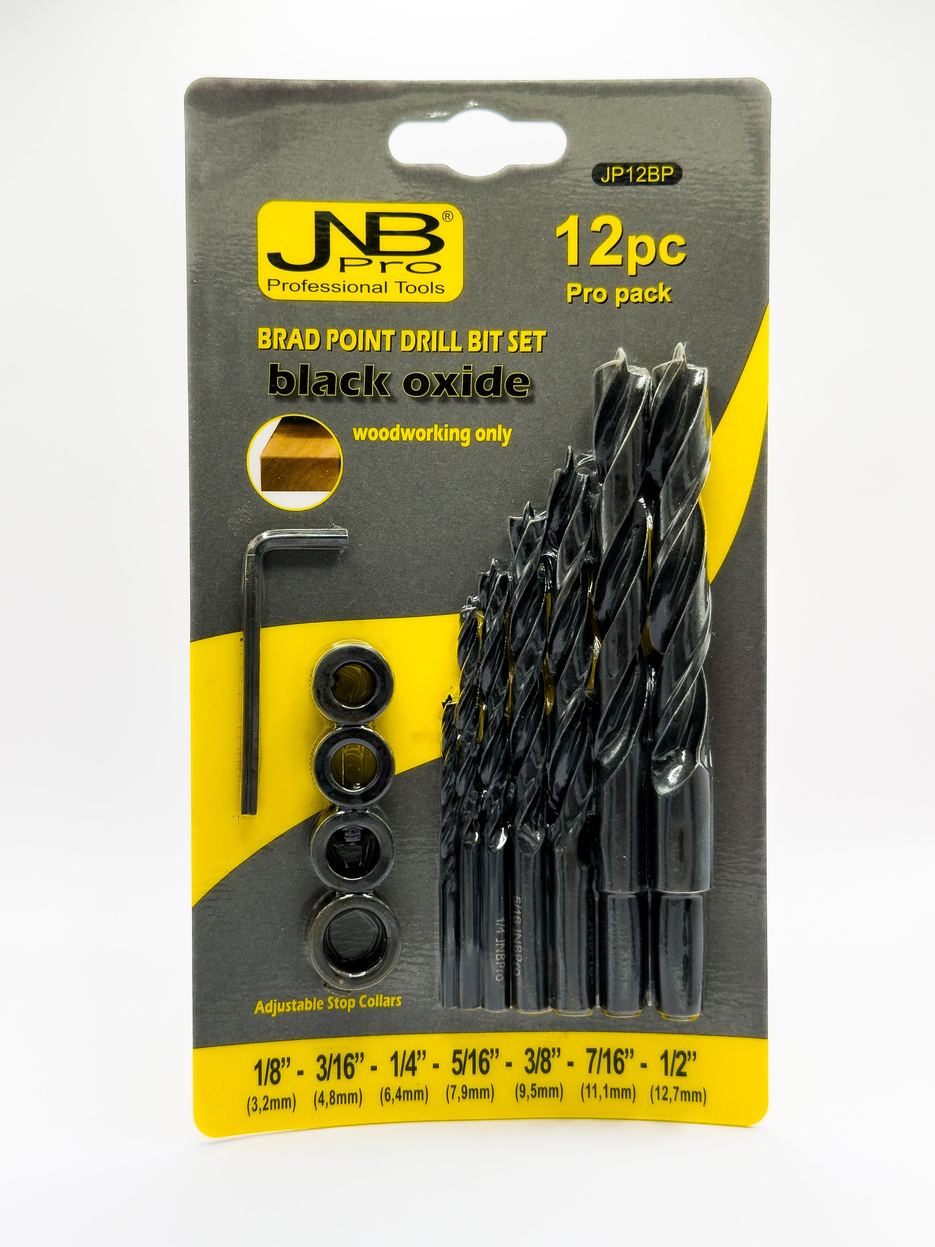 Power Tool Drills & Bits:Brad Point Drill Bit Set 12 Pc