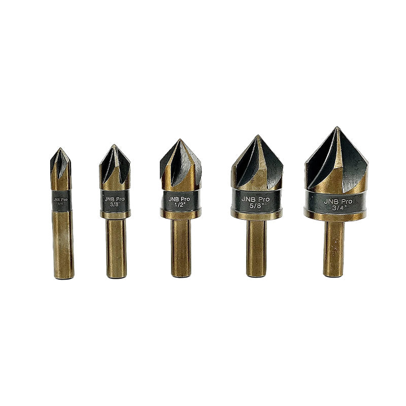 Countersink:5 Pc Pro Set Countersink For Metal