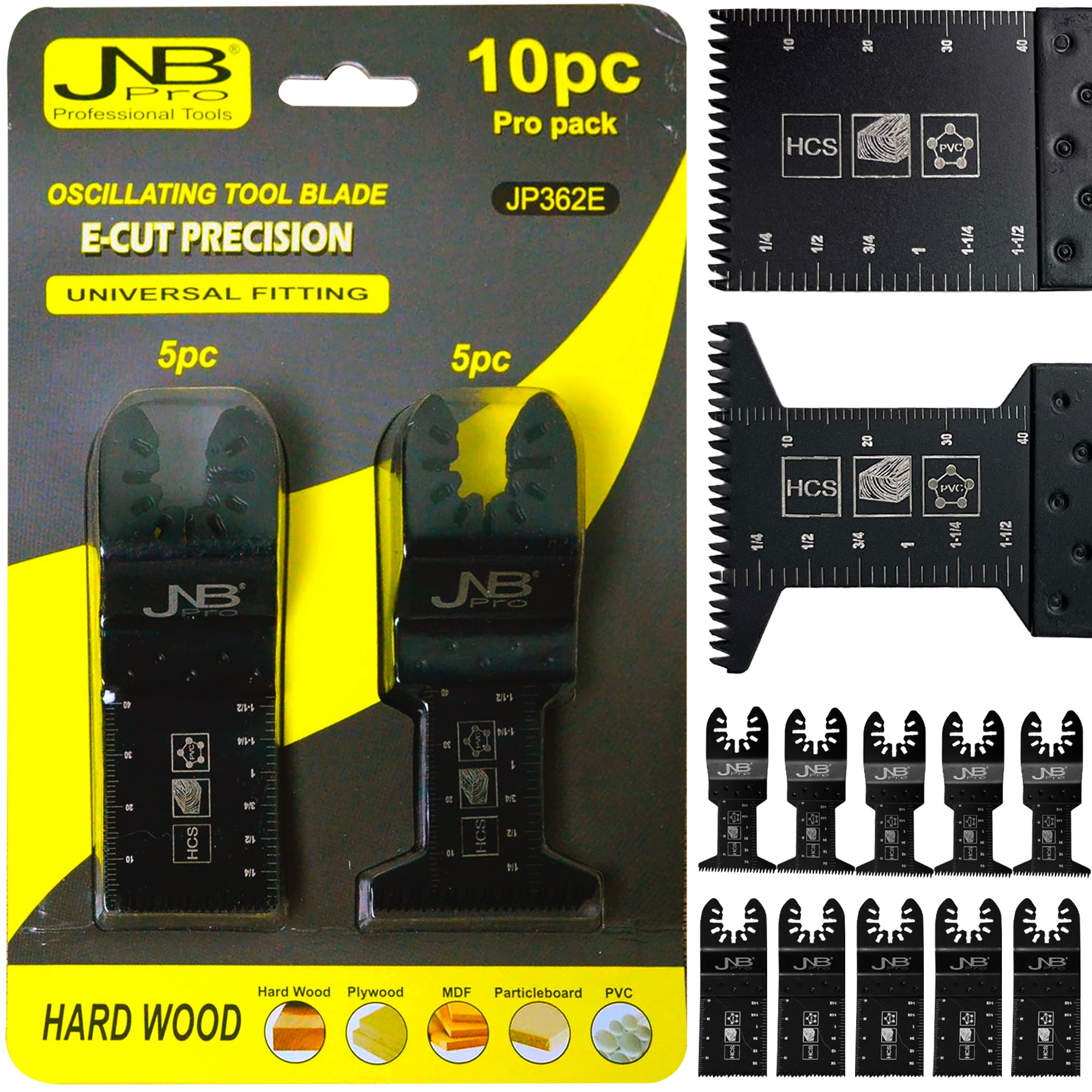 JNB Oscillating Multi-Tool Blade Set - 10 Pc