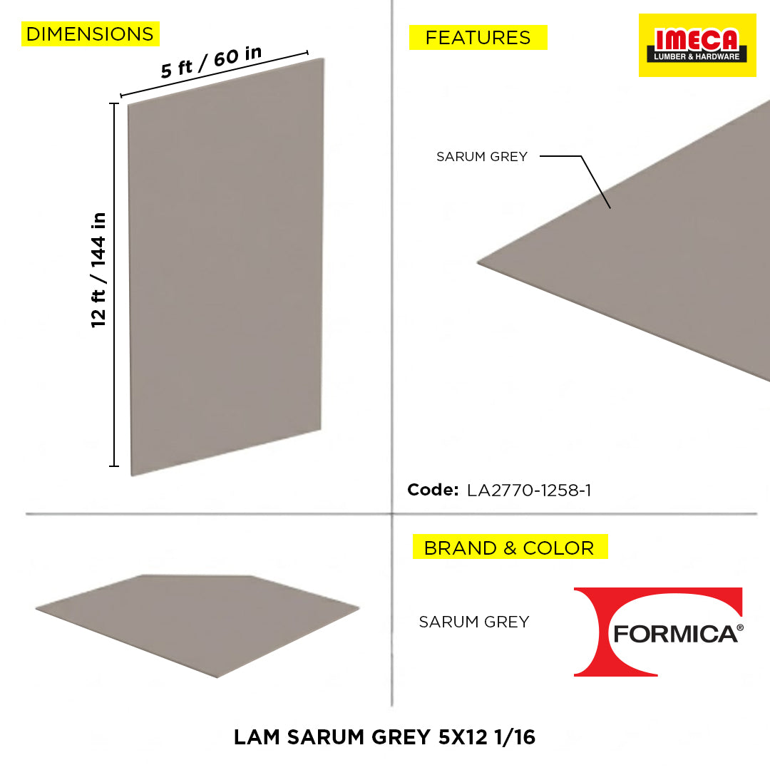 LAM SARUM GREY 5X12 1/16