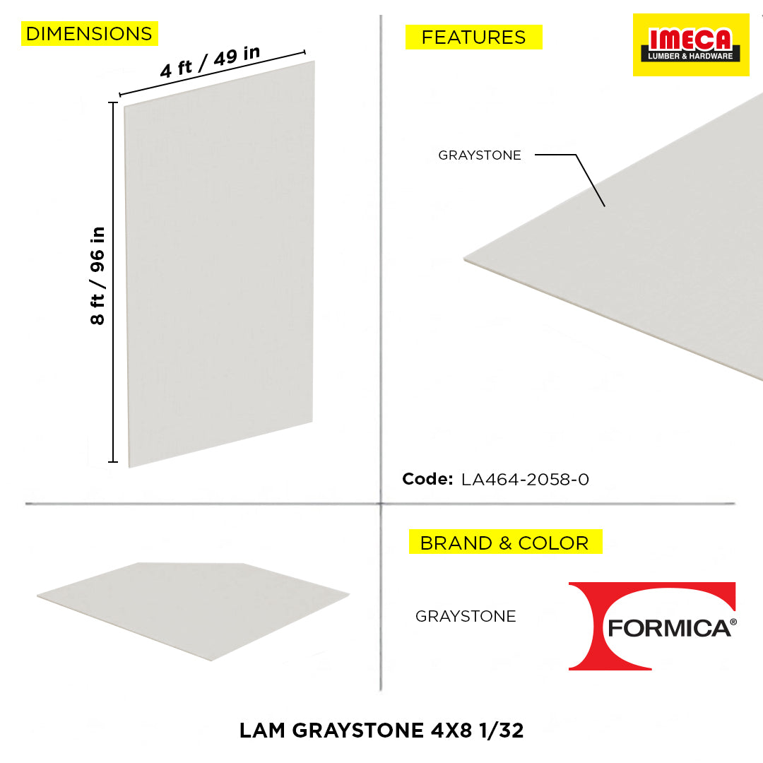 LAM GRAYSTONE 4X8 1/32