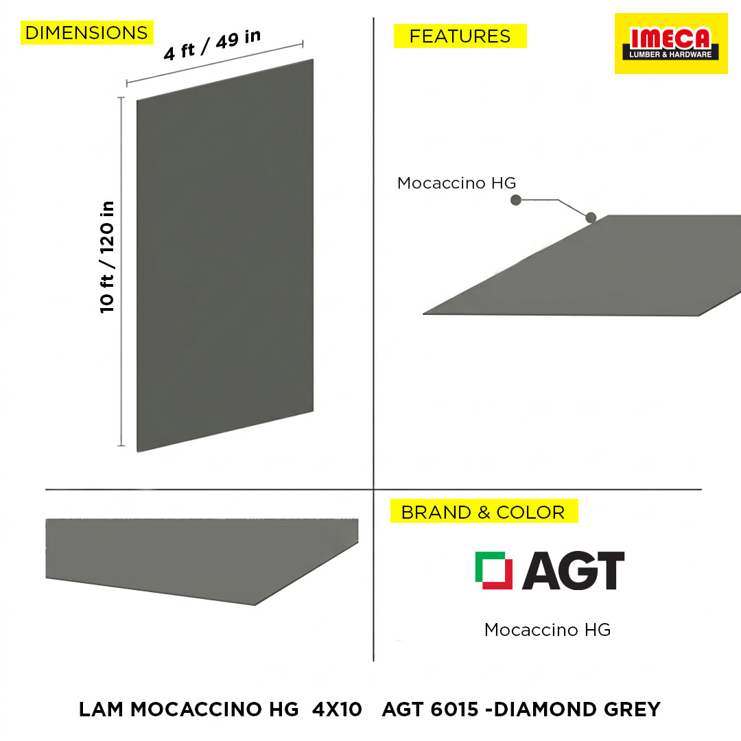 LAM MOCACCINO HG  4X10   AGT 6015 -DIAMOND GREY