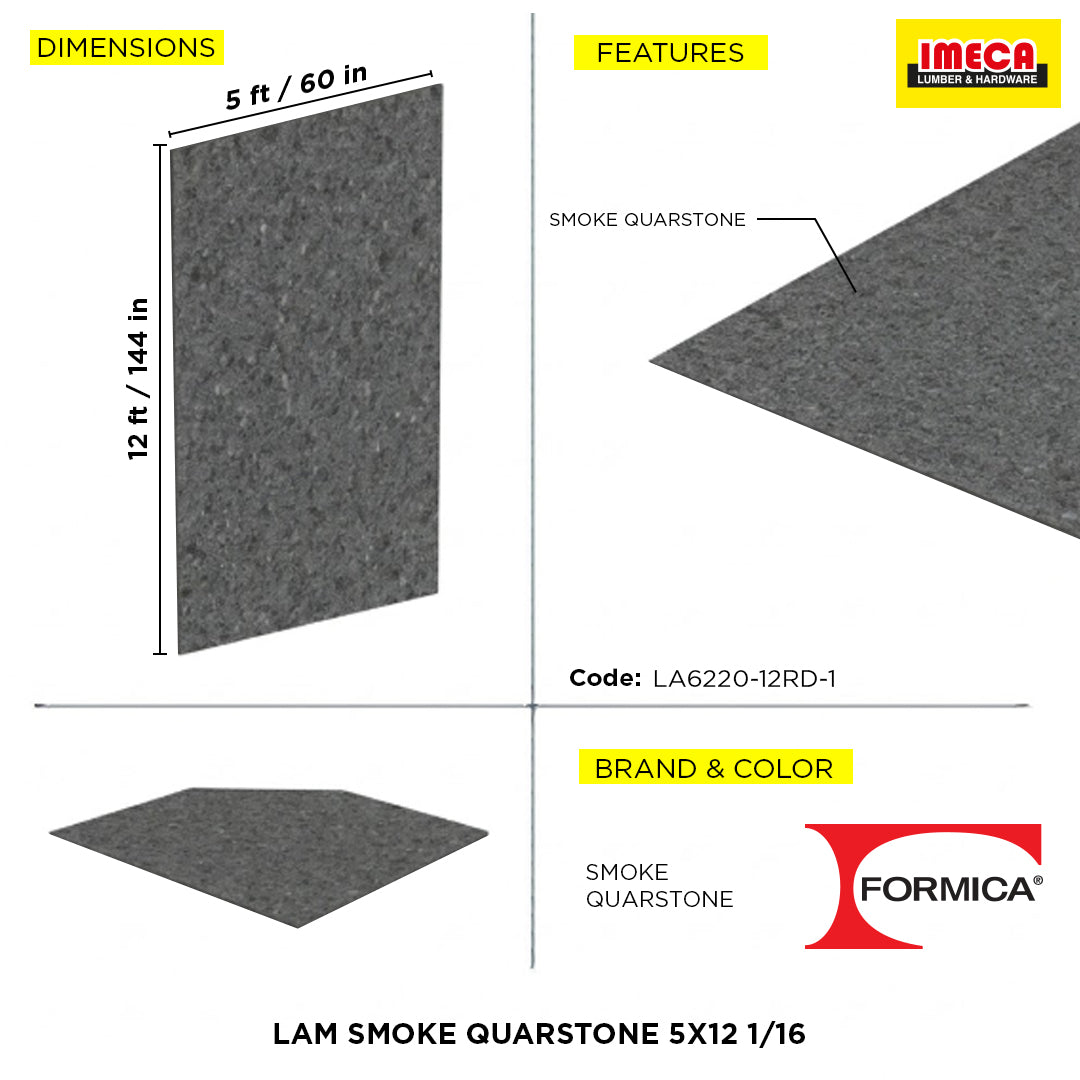 LAM SMOKE QUARSTONE 5X12 1/16