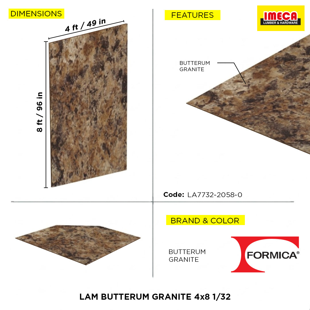 LAM BUTTERUM GRANITE 4x8 1/32