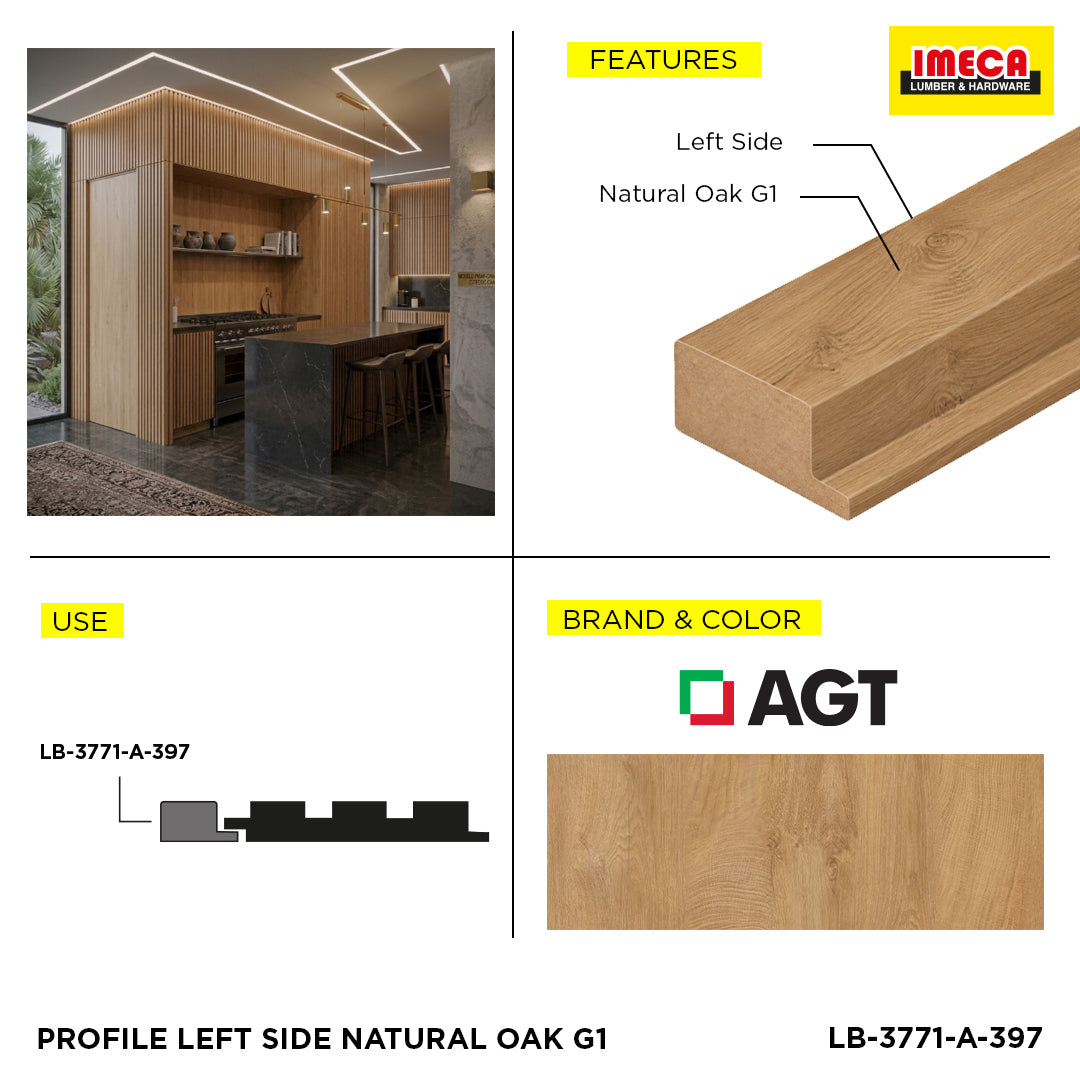PROFILE LEFT SIDE NATURAL OAK G1
