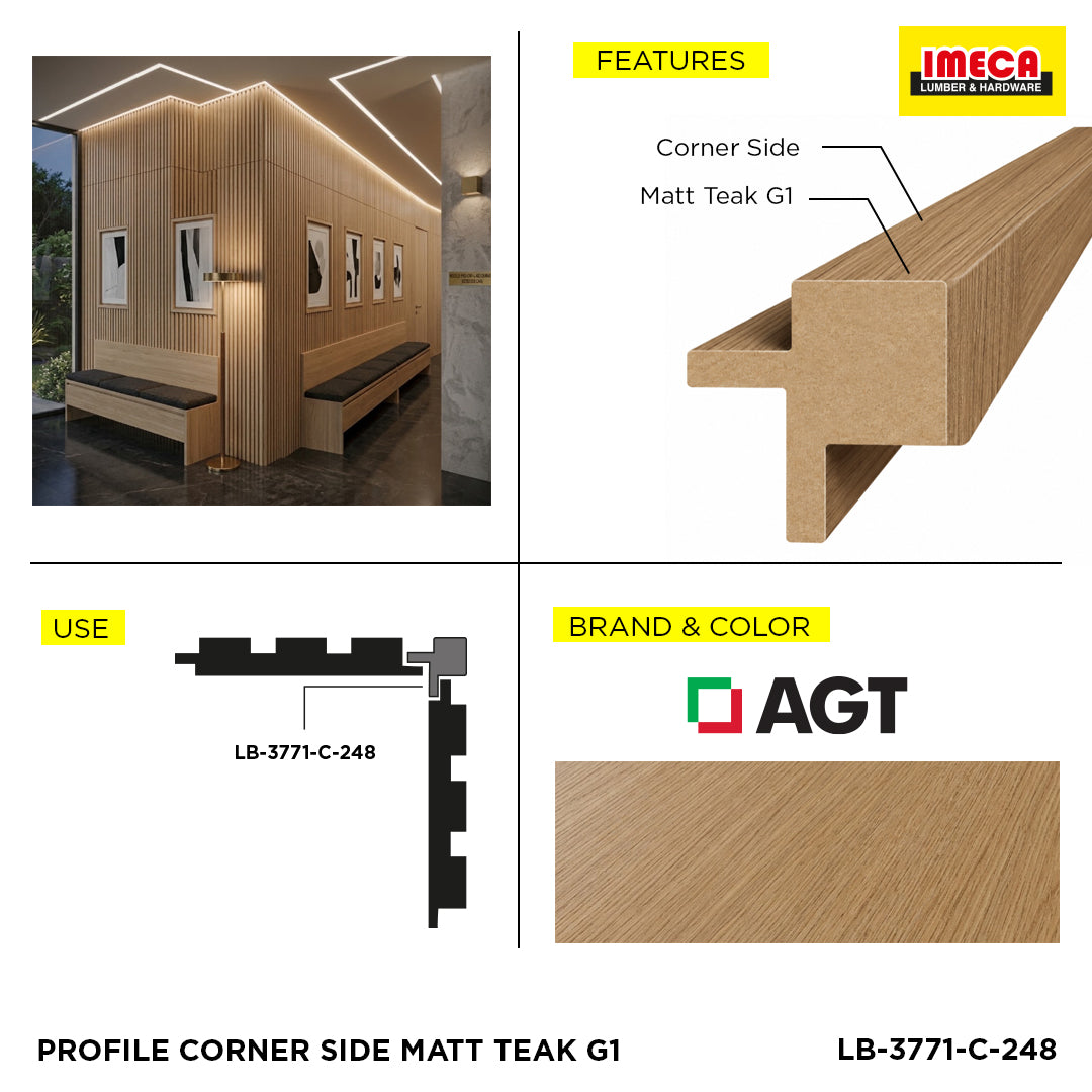 PROFILE CORNER SIDE MATT TEAK G1