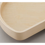 20 in Banded Wood D-Shape Lazy Susan w/steel bearing Natural  20 in (508 mm) W x 20 in (508 mm) D x 2.94 in (75 mm) H