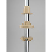 20 in Banded Wood D-Shape Lazy Susans 3-Shelf Natural  20 in (508 mm) W x 20 in (508 mm) D x 38 in (965 mm) H