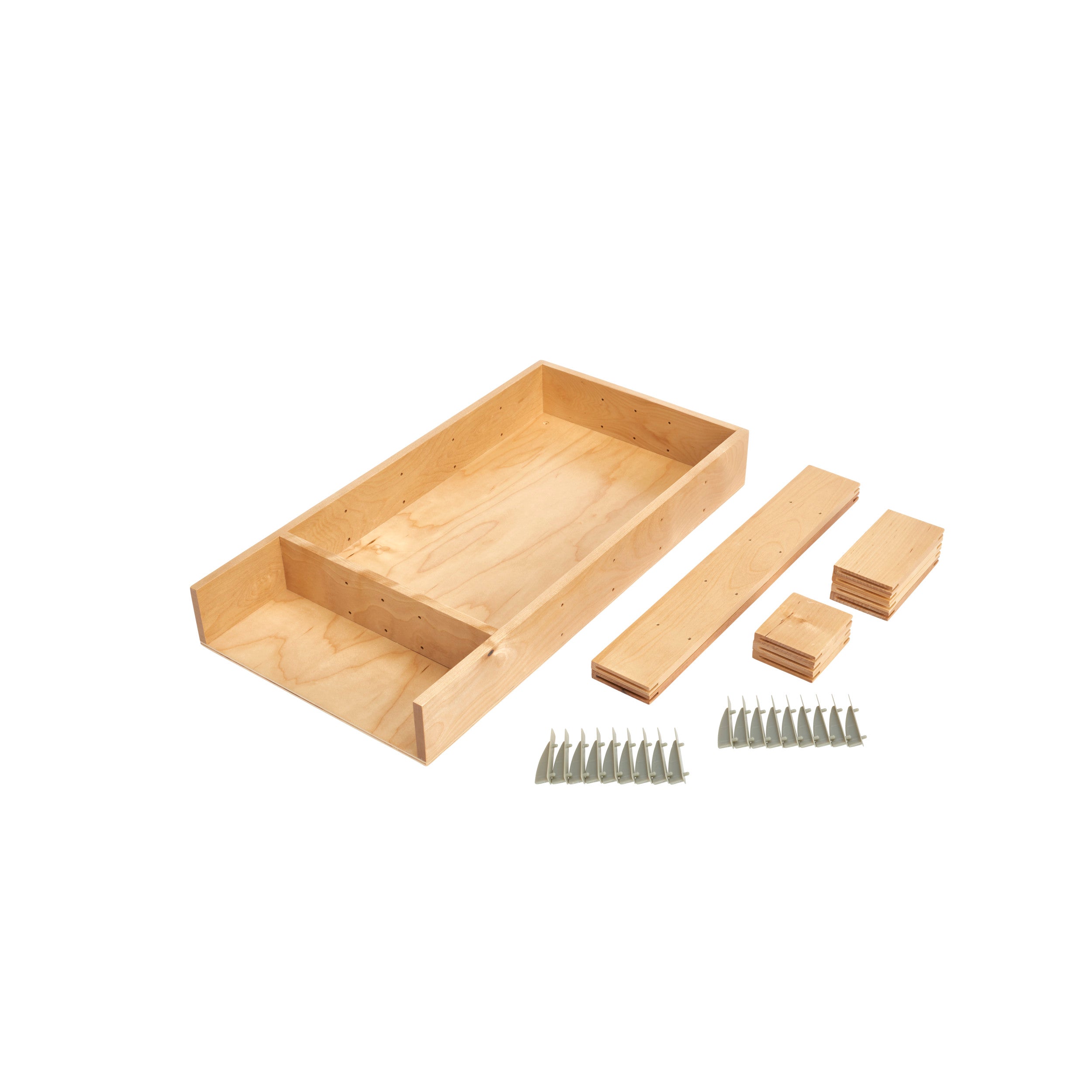 Wood Drawer Organizer Kit 15 (9-7/8" W, 19-1/8" D, 2-1/2" H)
