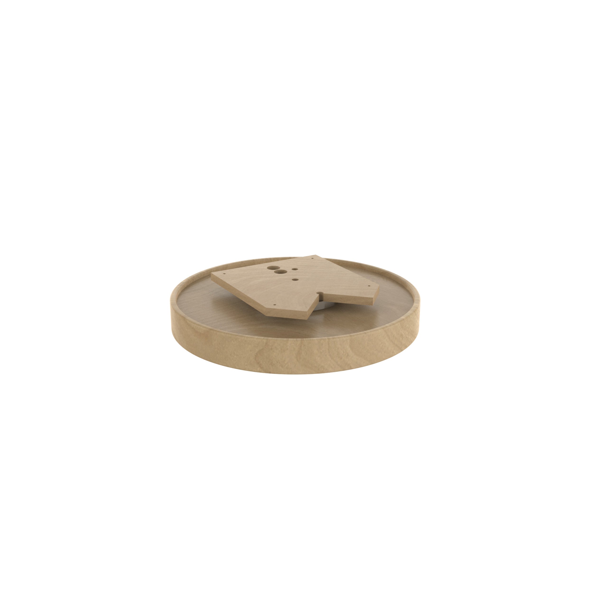 18 in Natural Wood Full Circle Lazy Susan Natural  18 in (457 mm) W x 18 in (457 mm) D x 3.78 in (96 mm) H