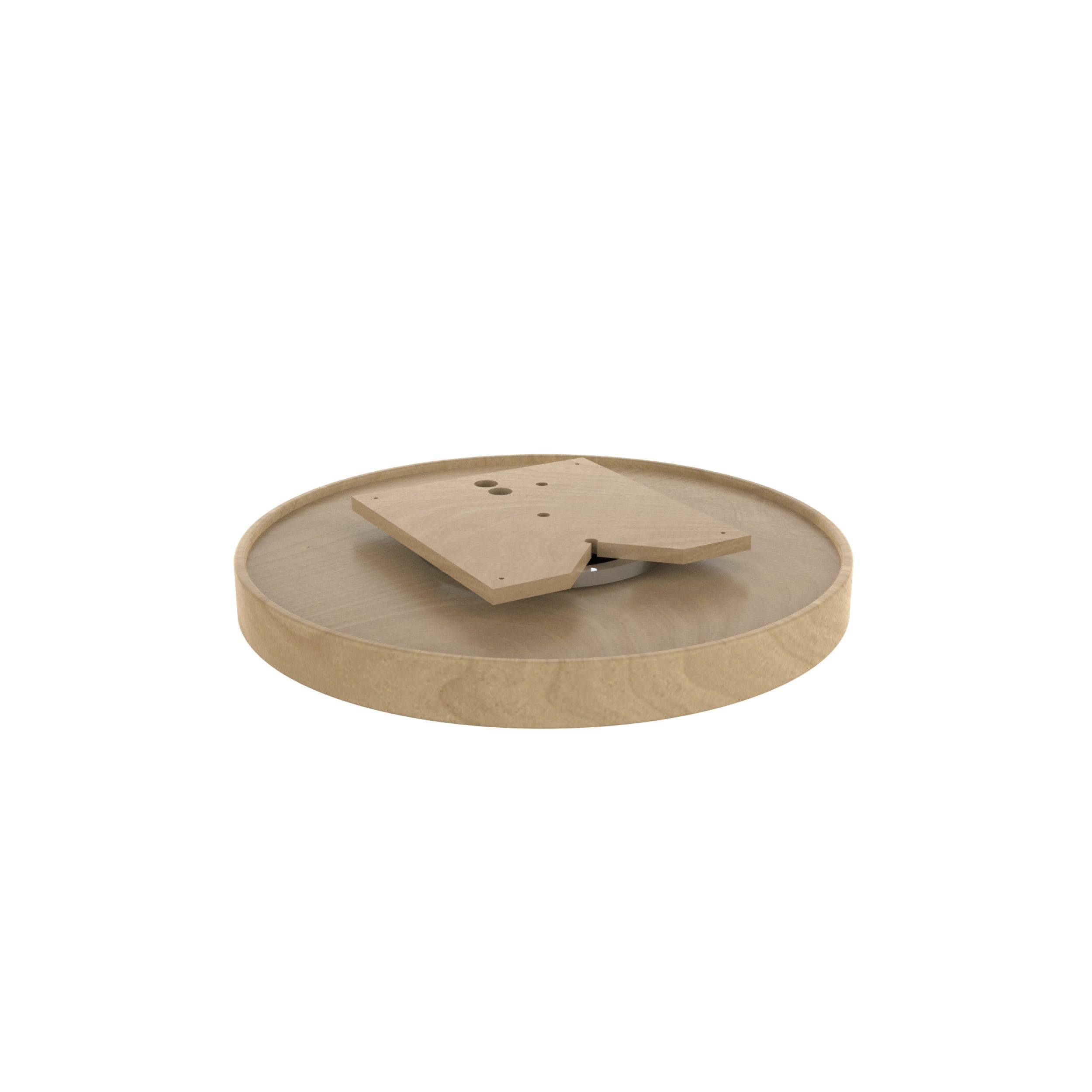 24 in Natural Wood Full Circle Lazy Susan Natural  24 in (610 mm) W x 24 in (610 mm) D x 3.78 in (96 mm) H
