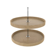 28 in Natural Wood Full Circle Lazy Susans 2-Shelf Natural  28 in (711 mm) W x 28 in (711 mm) D x 26 in (660 mm) H