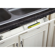 22 in White Polymer Lazy Daisy Tip-Out Tray White  22 in (559 mm) W x 2.13 in (54 mm) D x 3.81 in (97 mm) H