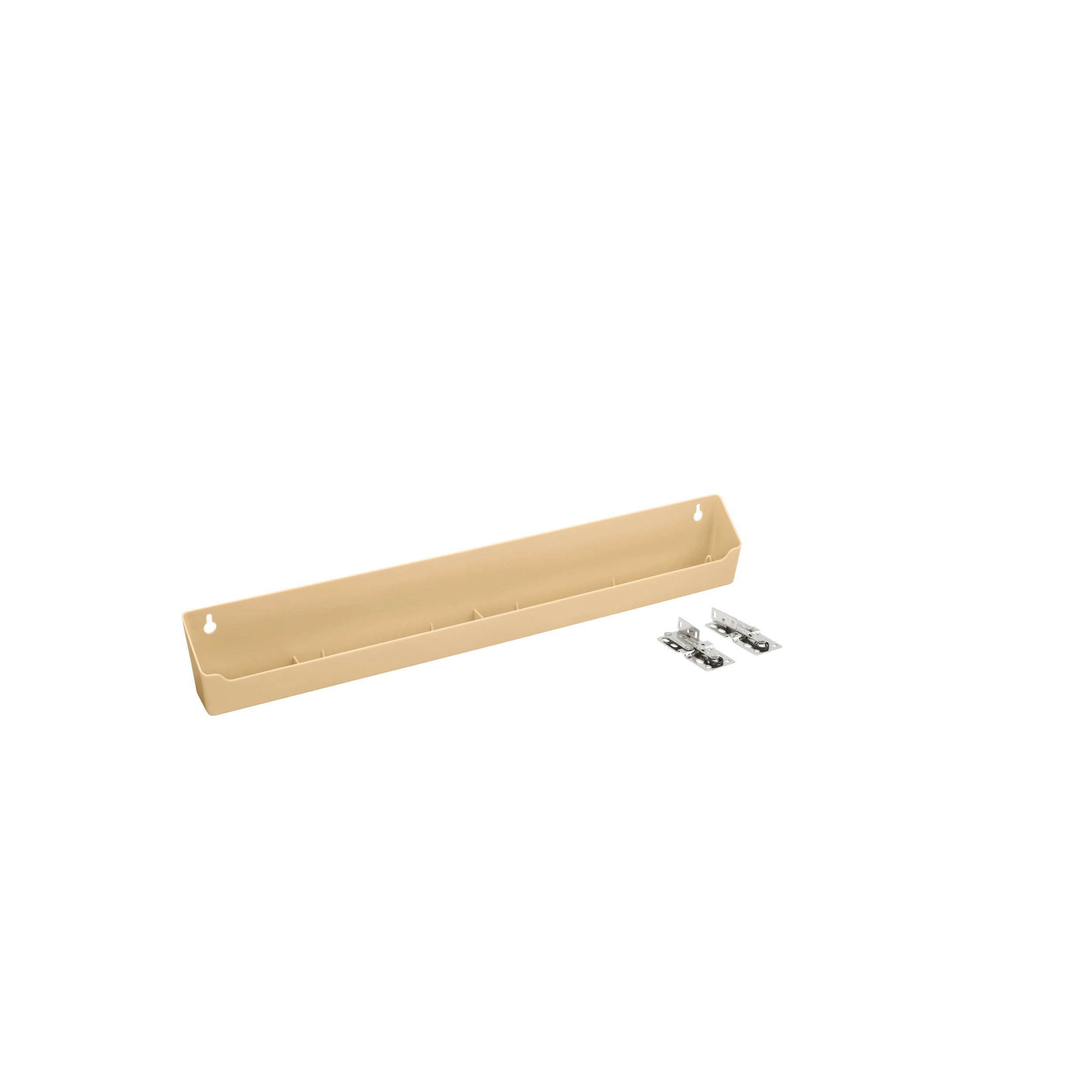 22 in Almond Polymer Lazy Daisy Tip-Out Tray Almond  22 in (559 mm) W x 2.13 in (54 mm) D x 3.81 in (97 mm) H
