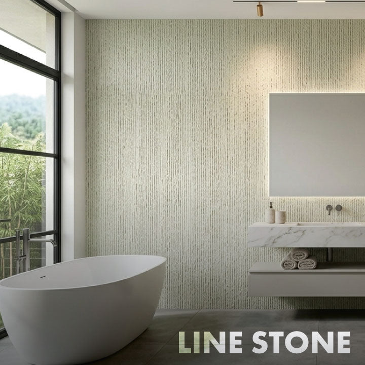 FLEXIBLE WALL PANEL LINE STONE 48X96" 8MM
