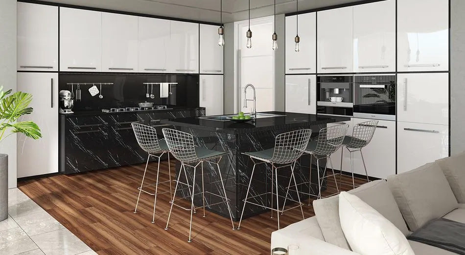 MDF WHITE HIGH GLOSS 4X9 3/4 AGT 601