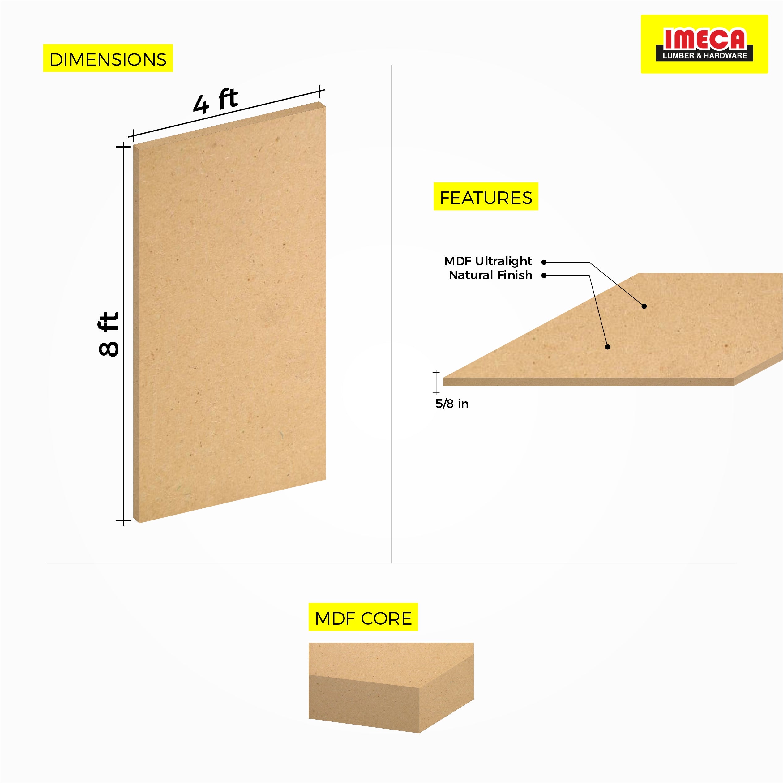 MDF ULTRALIGHT 5/8 4X8