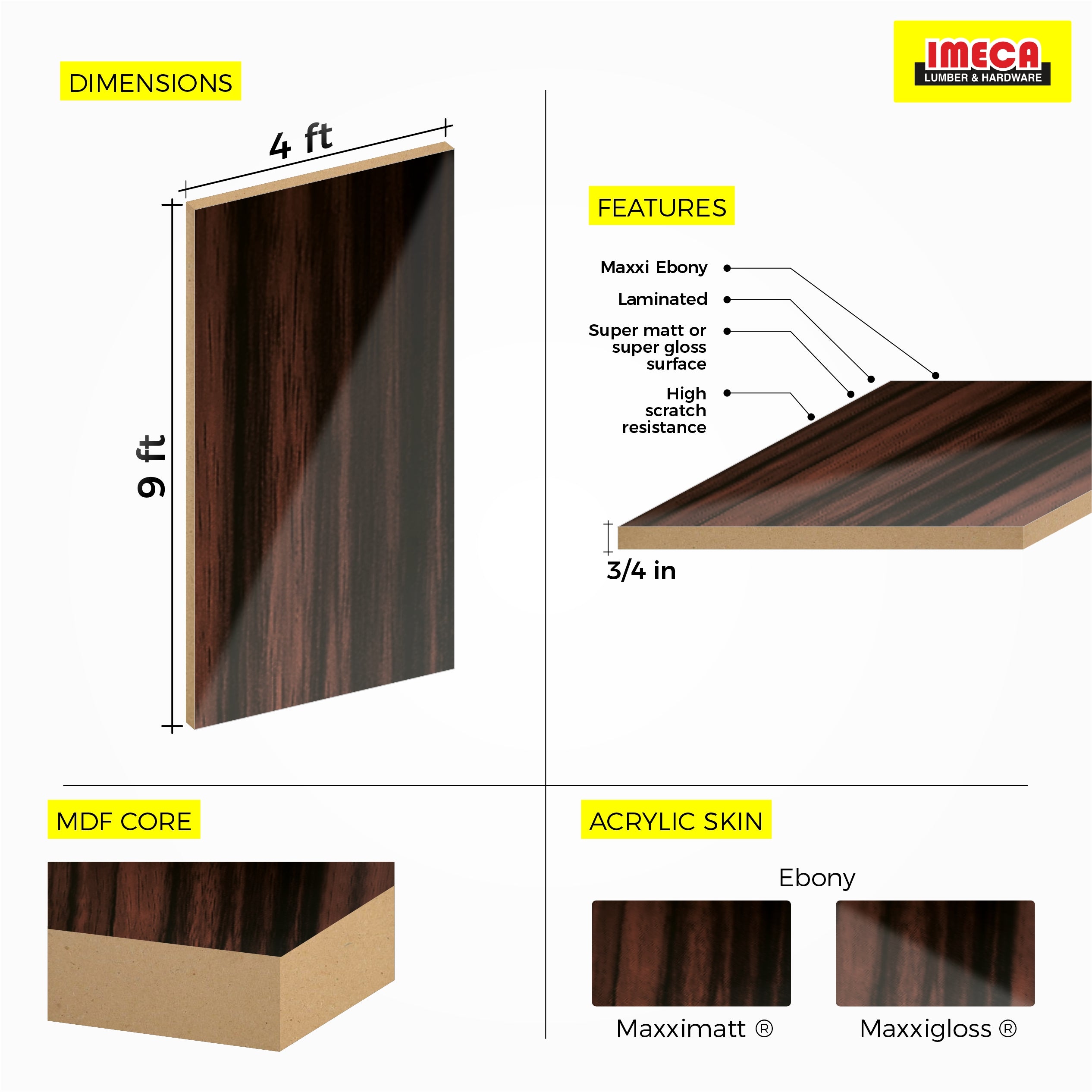 MDF MaxxiÂ® White (3/4 in. 4 ft x 9 ft)