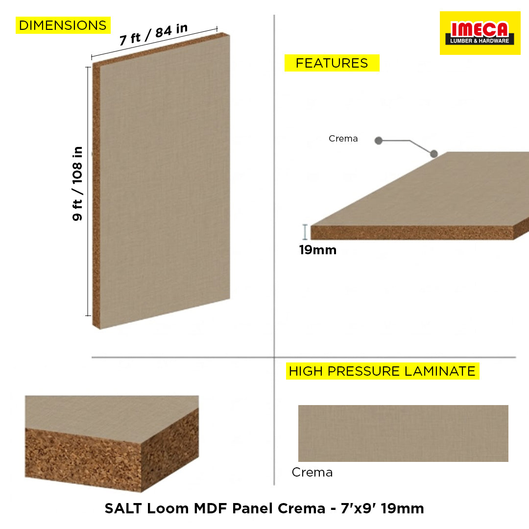 SALT Loom MDF Panel Crema - 7'x9' 19mm