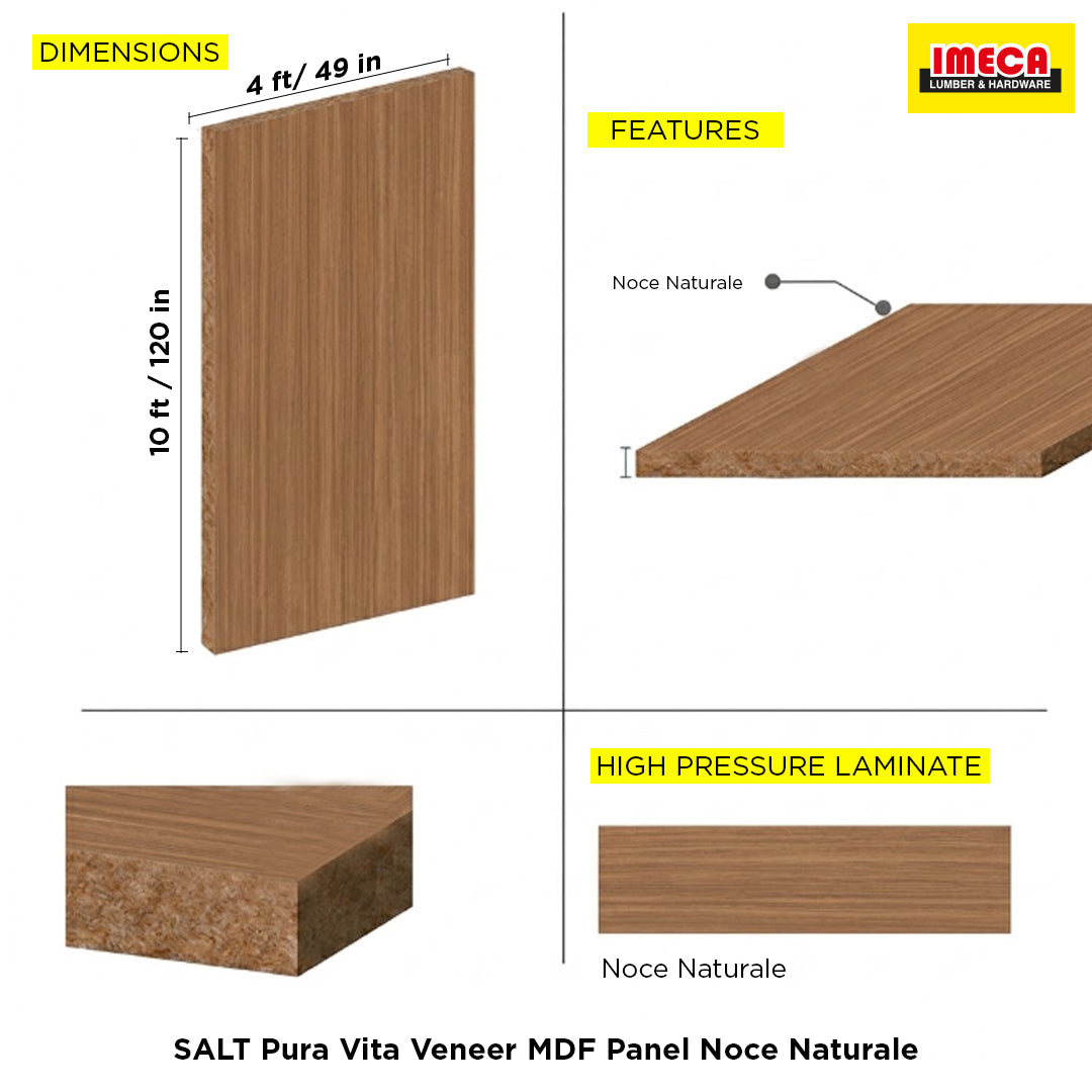 SALT Pura Vita Veneer MDF Panel Noce Naturale