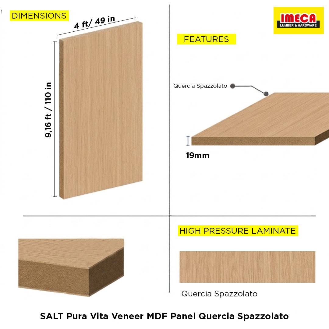 SALT Pura Vita Veneer MDF Panel Quercia Spazzolato