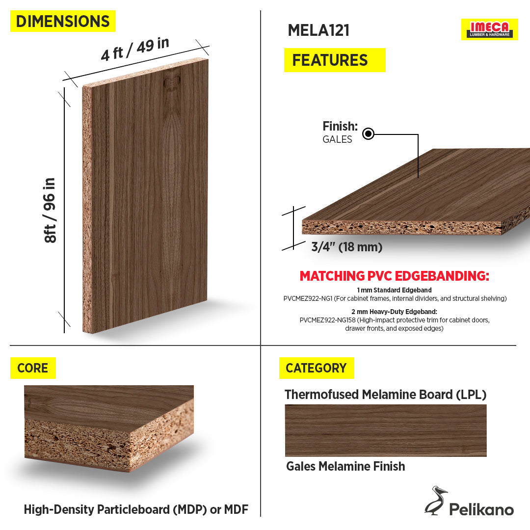 MELAMINA GALES 4X8 3/4