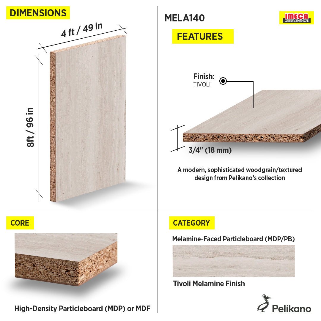 MELAMINE TIVOLI 4X8 3/4