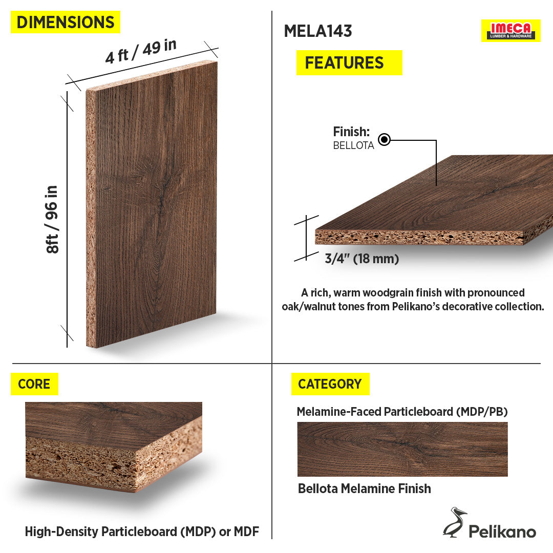 MELAMINE CAPRI 4X8 3/4