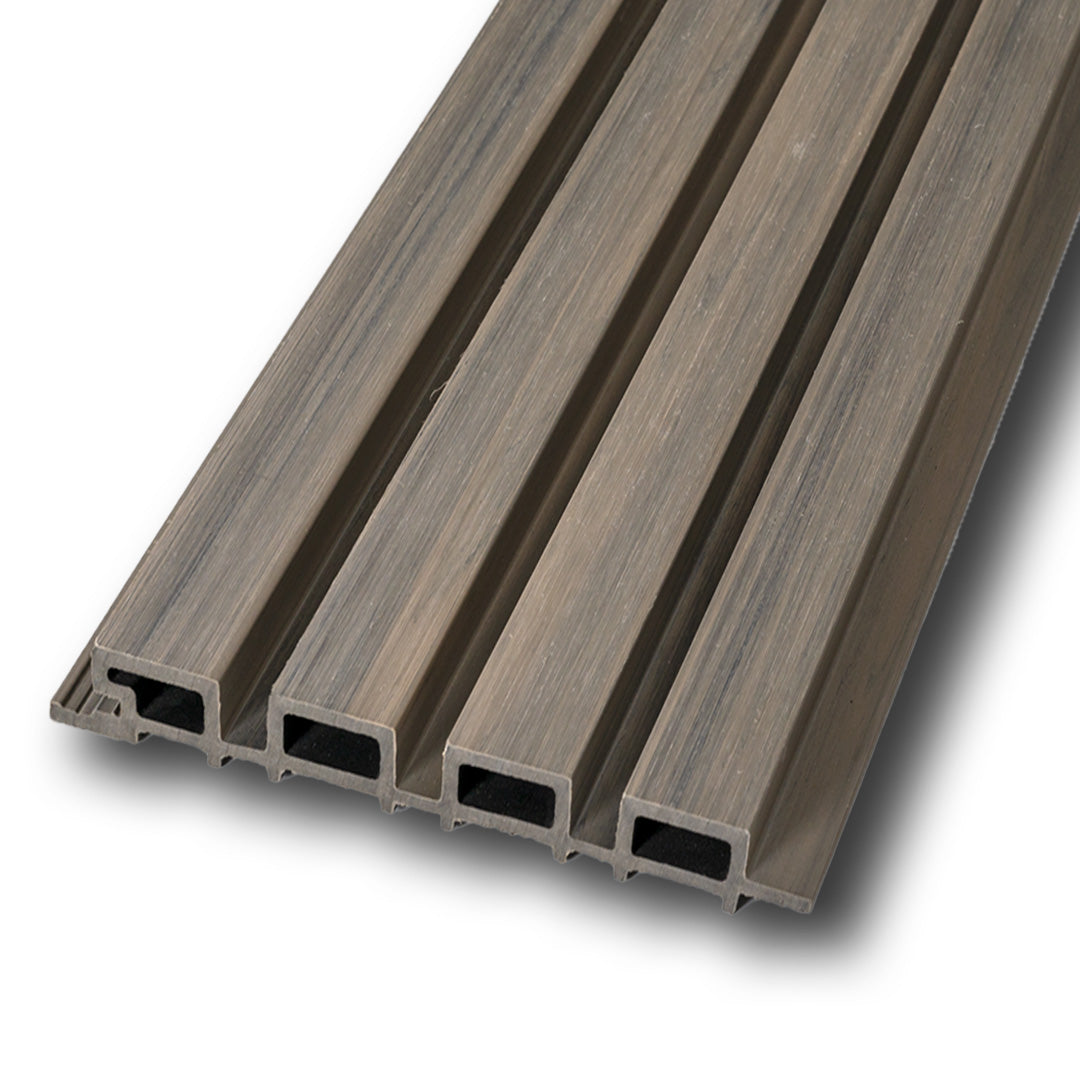 OUTDOOR WPC PANEL BLACK + ANCIENT WOOD 8.62'' X 114.17''