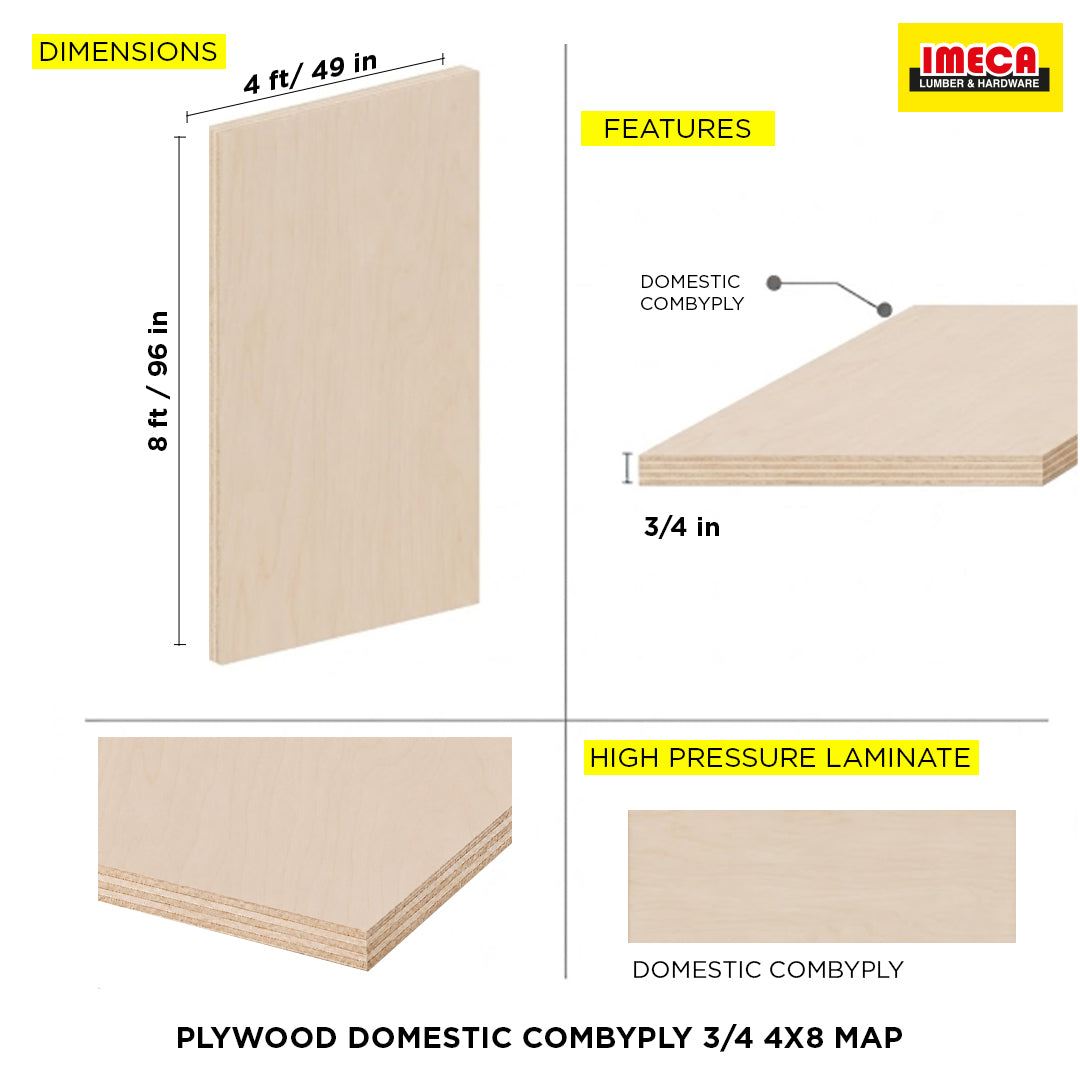 PLYWOOD DOMESTIC COMBYPLY 3/4 4X8 MAP