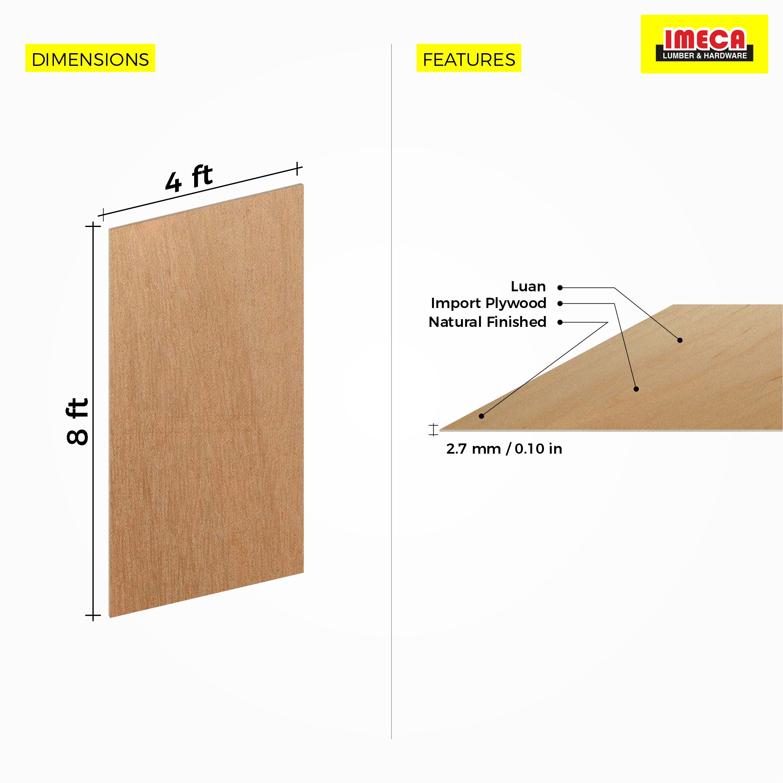 PLYWOOD POPLAR 4X8 25MM Made in Italy M4 DERBY BB/BB