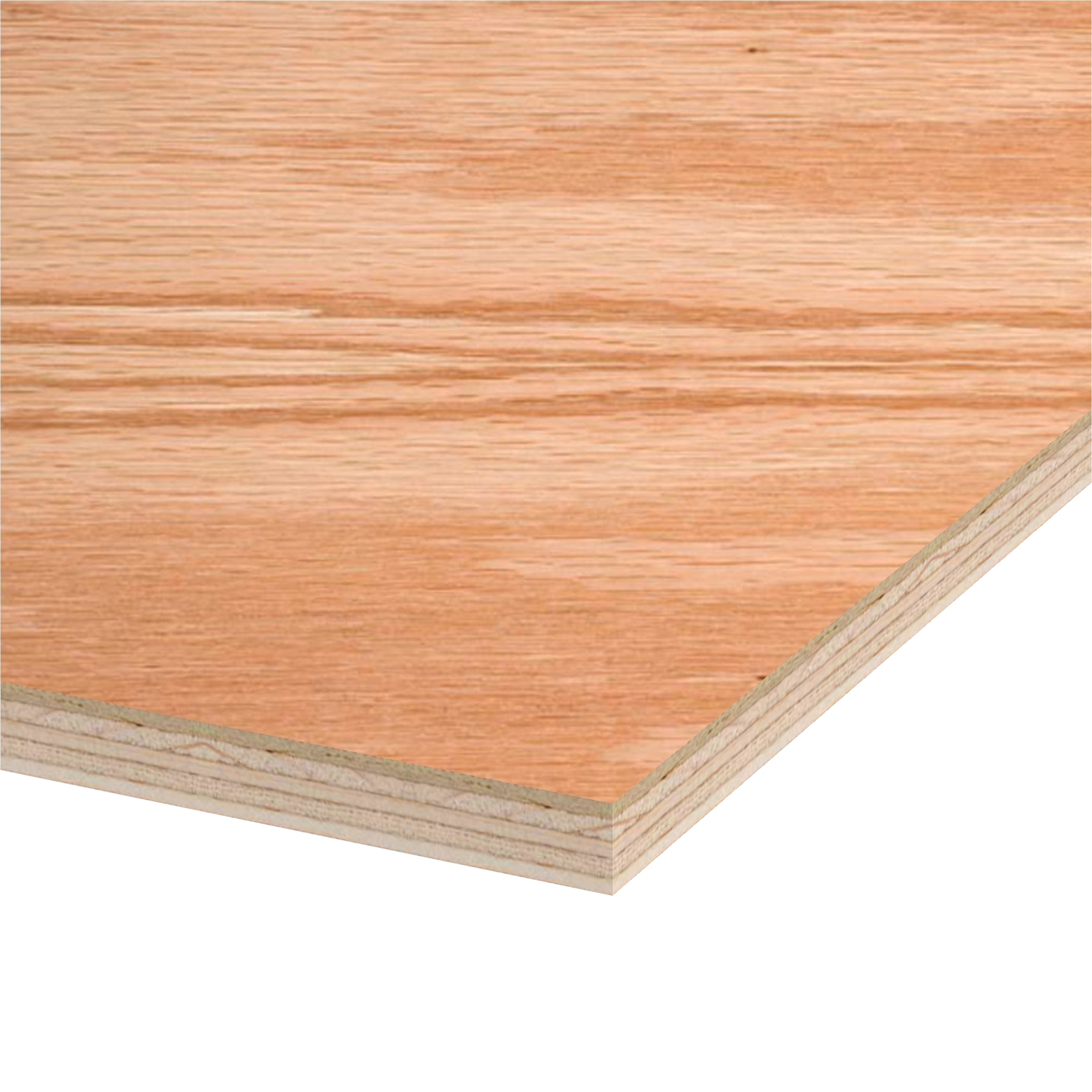 Red Oak Plywood, Plain Sliced Veneer 4 ft x 8 ft