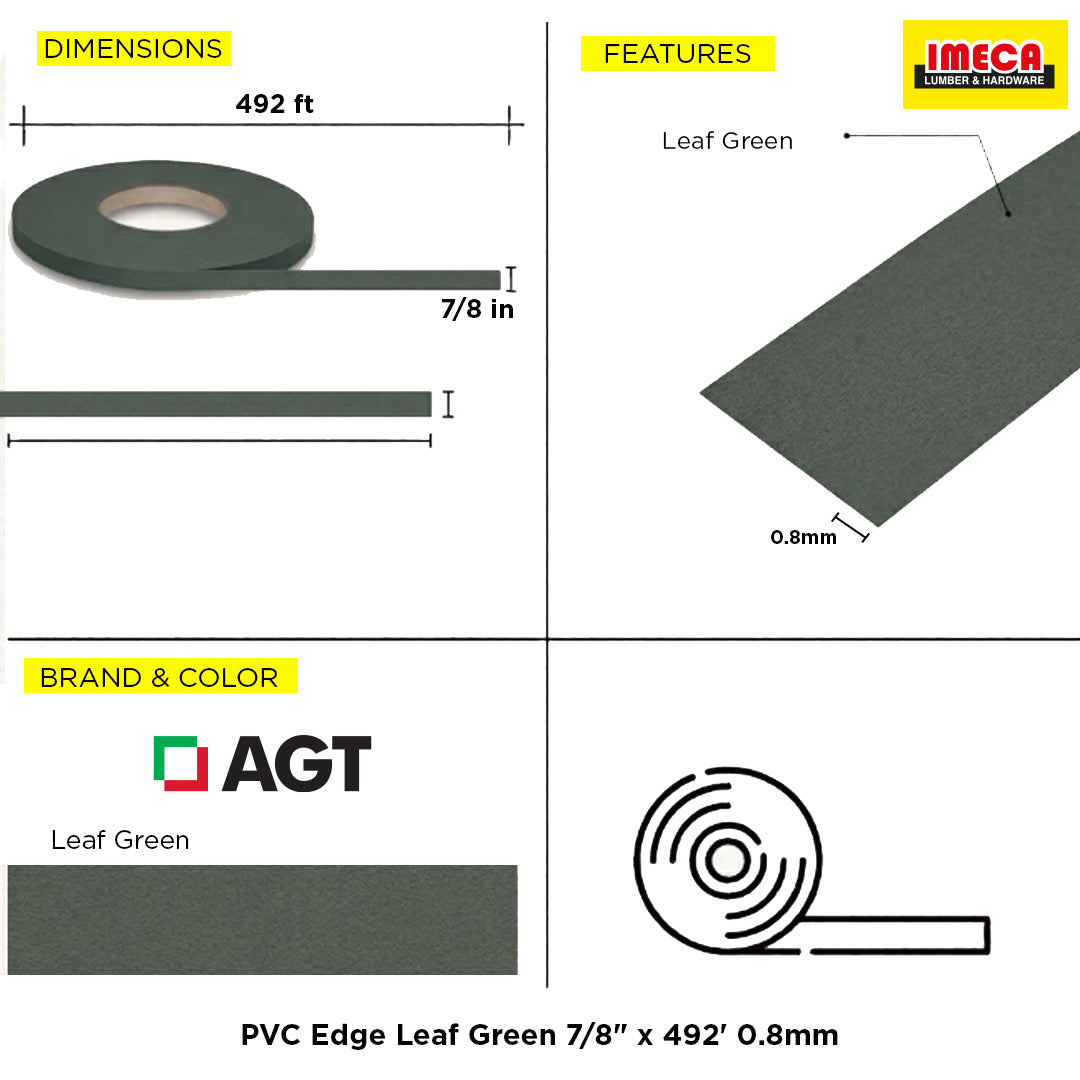 PVC Edge Leaf Green 7/8" x 492' 0.8mm