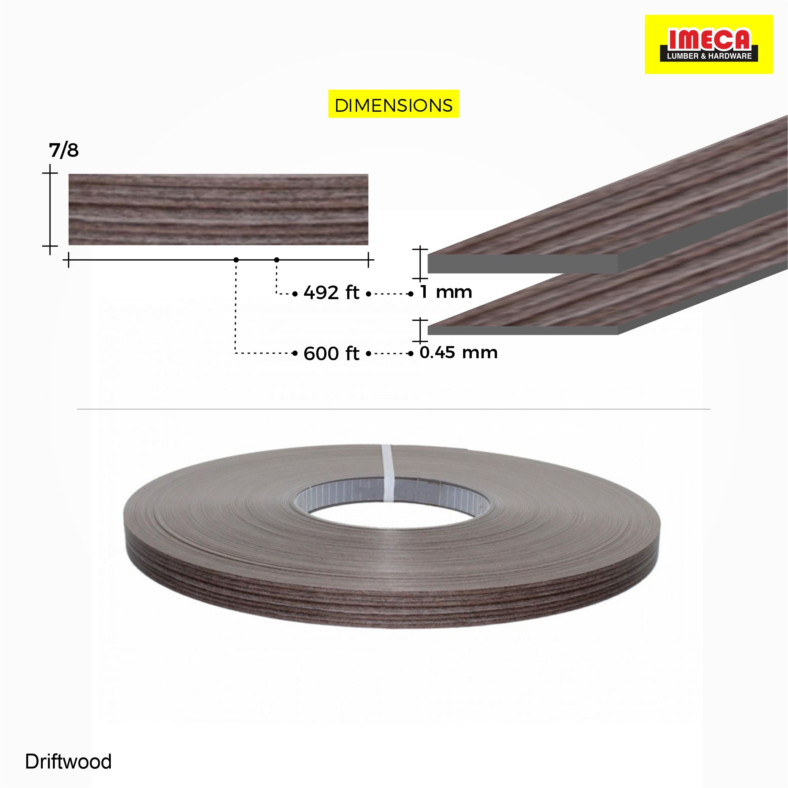 Driftwood PVC Edge Banding