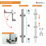 CORNER HINGE RINCOPLUS40 30'' SILVER