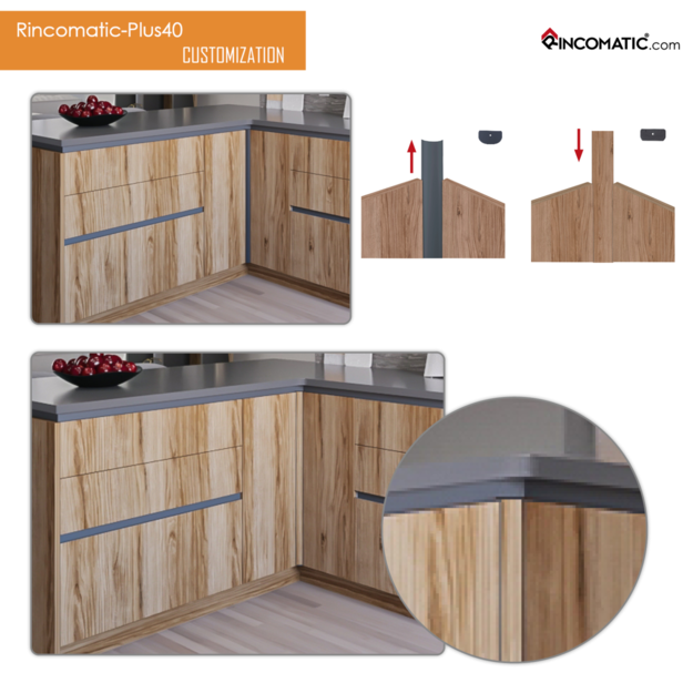 CORNER HINGE RINCOPLUS40  30'' BLACK