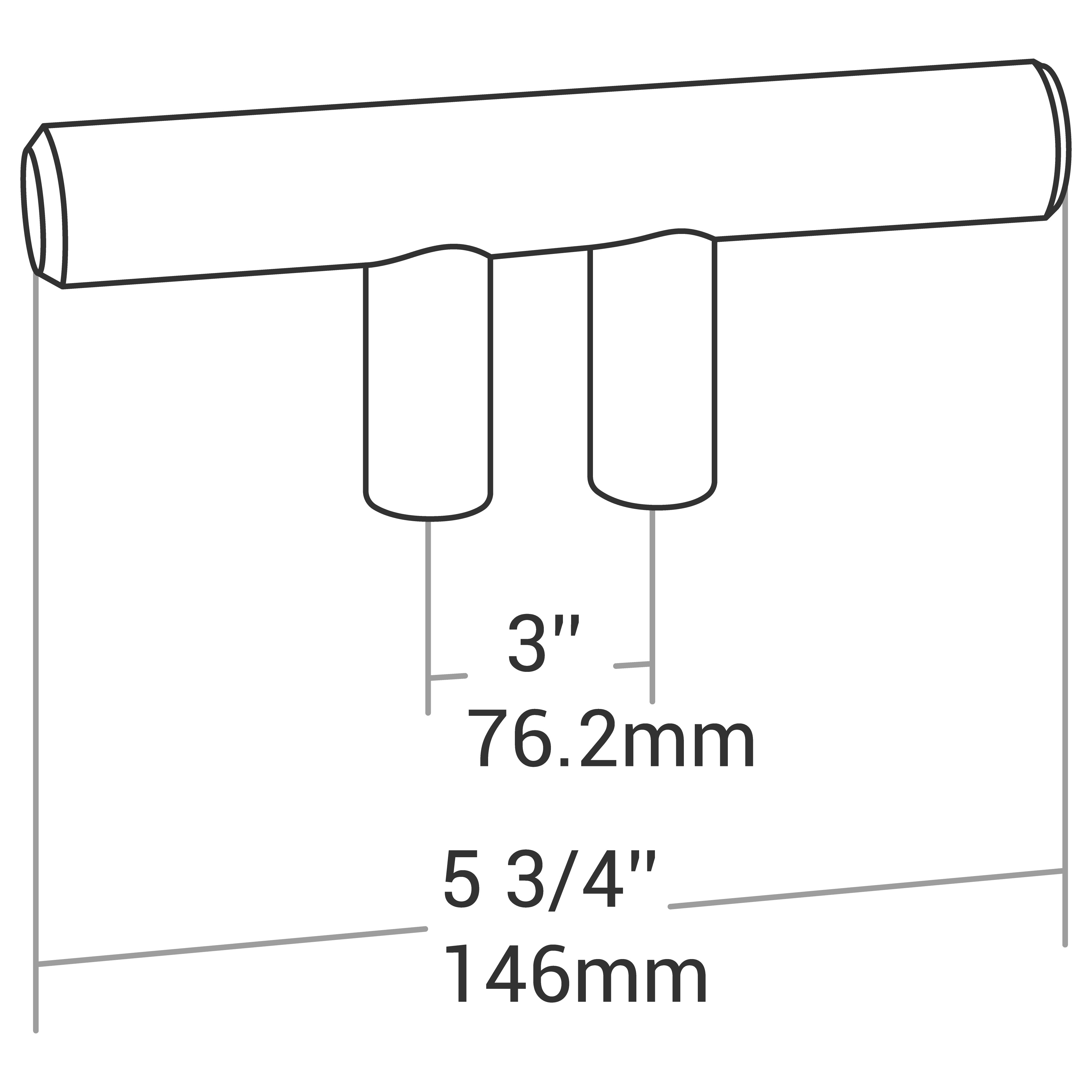 HANDLE 9520C/C 3" O/A 5 3/4" MATTE BLACK