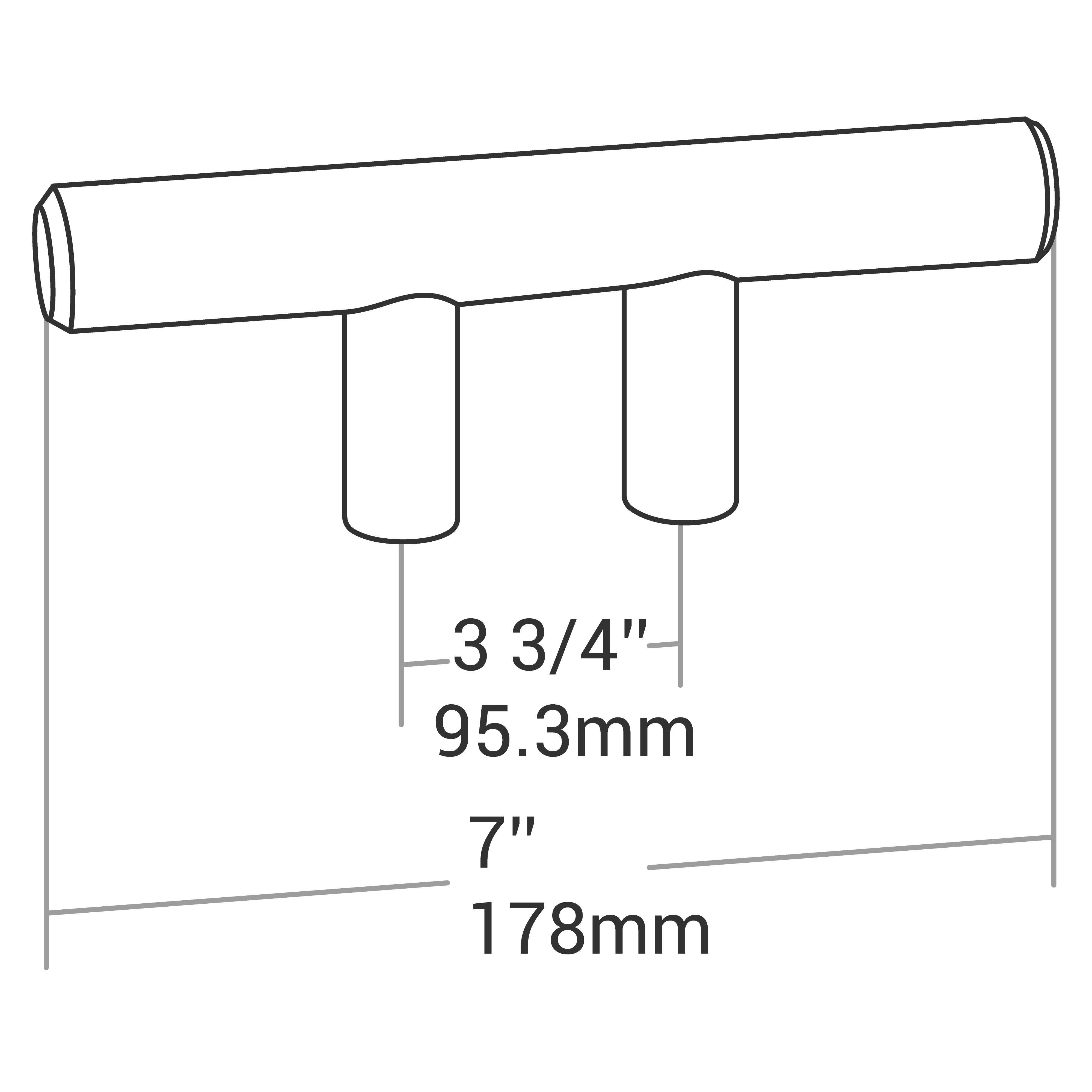 HANDLE 9520C/C 3 3/4" O/A 7" MATTE BLACK