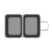 Double 35 Qrt Pull-Out Waste Containers Metallic Silver  14.38 in (365 mm) W x 22 in (559 mm) D x 19.25 in (489 mm) H