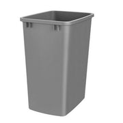 35 Quart Waste Container SLVOnly -Bulk 8 (9-5/12" W x 13-3/4" D x 17-3/4" H)