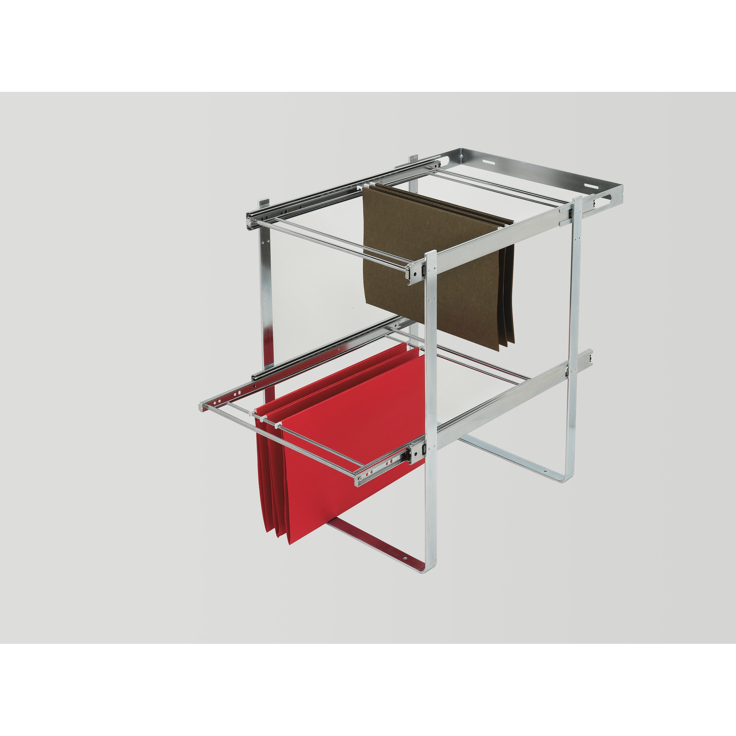 Door mount Brackets for RAS-FD-KIT file drawer system Metallic Silver  2 in (51 mm) W x 2 in (51 mm) D x 5 in (127 mm) H
