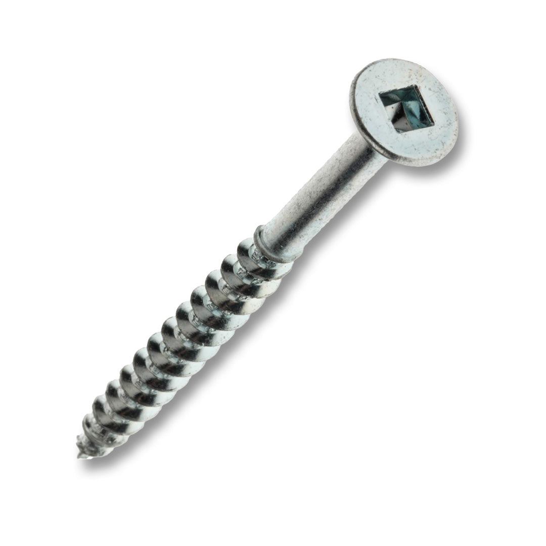 WOOD SCREWS IMEX SQUARE FLAT HEAD WITH NIBS #8 1" TYPE 17 COARSE ZINC 10.000 BULK