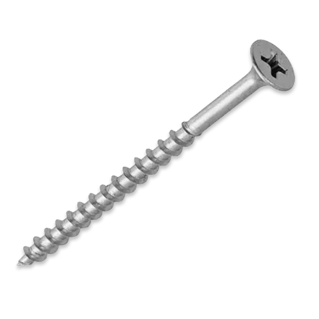WOOD SCREWS IMEX PHILLIP FLAT HEAD WITH NIBS #8 1-1/8" TYPE 17 COARSE ZINC 500 BOX