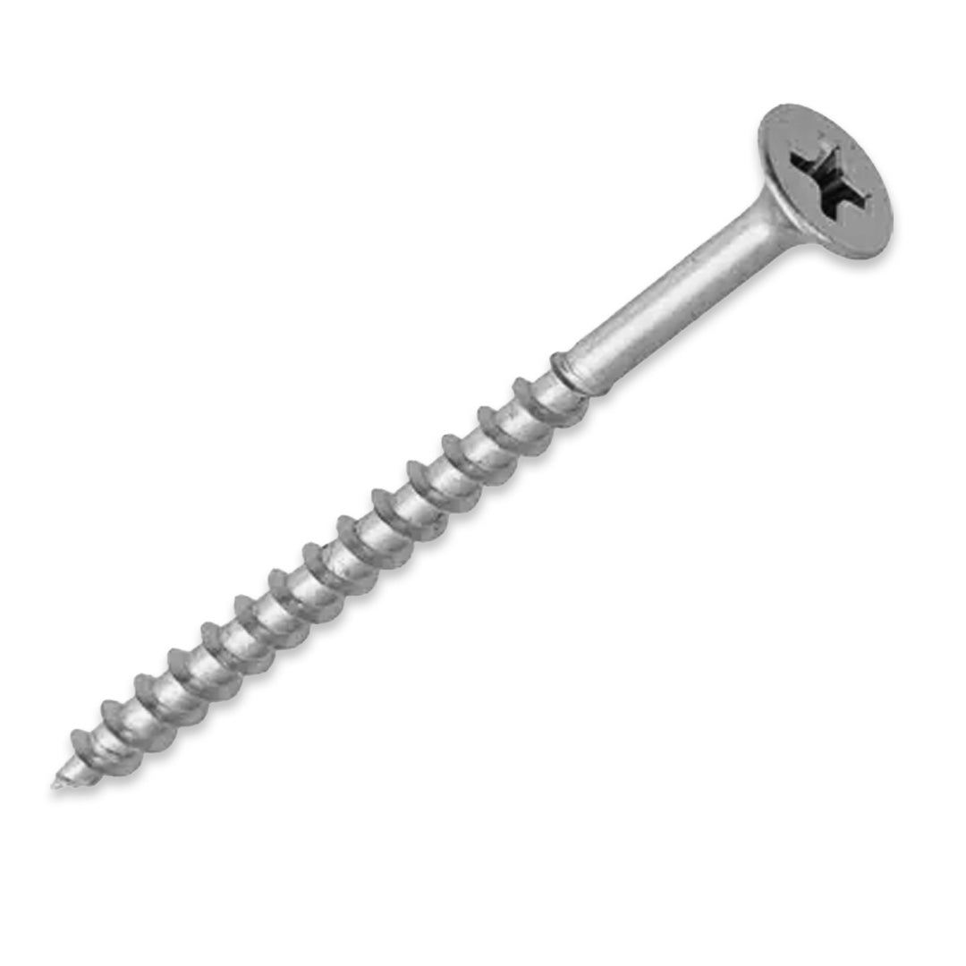 WOOD SCREWS IMEX PHILLIP FLAT HEAD WITH NIBS #8 2" TYPE 17 COARSE ZINC 500 BOX