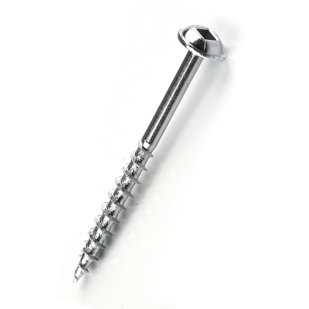 WOOD SCREWS IMEX SQUARE ROUND WASHER WITH NIBS #8 1" TYPE 17 COARSE ZINC 500 BOX