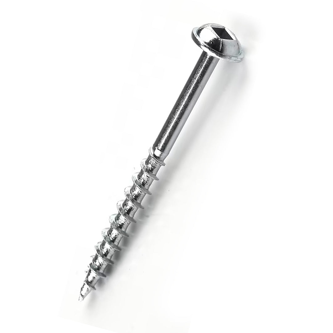 WOOD SCREWS IMEX SQUARE ROUND WASHER WITH NIBS #8 1-3/4" TYPE 17 COARSE ZINC 500 BOX