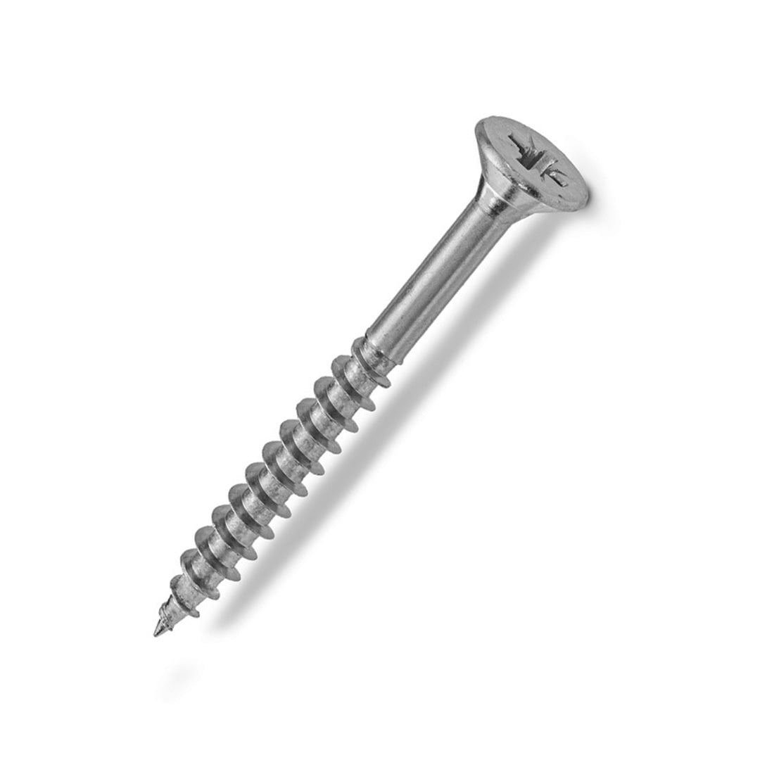 WOOD SCREWS IMEX SQUARE/PHILLIP COMBO FLAT HEAD WITH NIBS #8 3" TYPE 17 COARSE ZINC 1.500 BULK