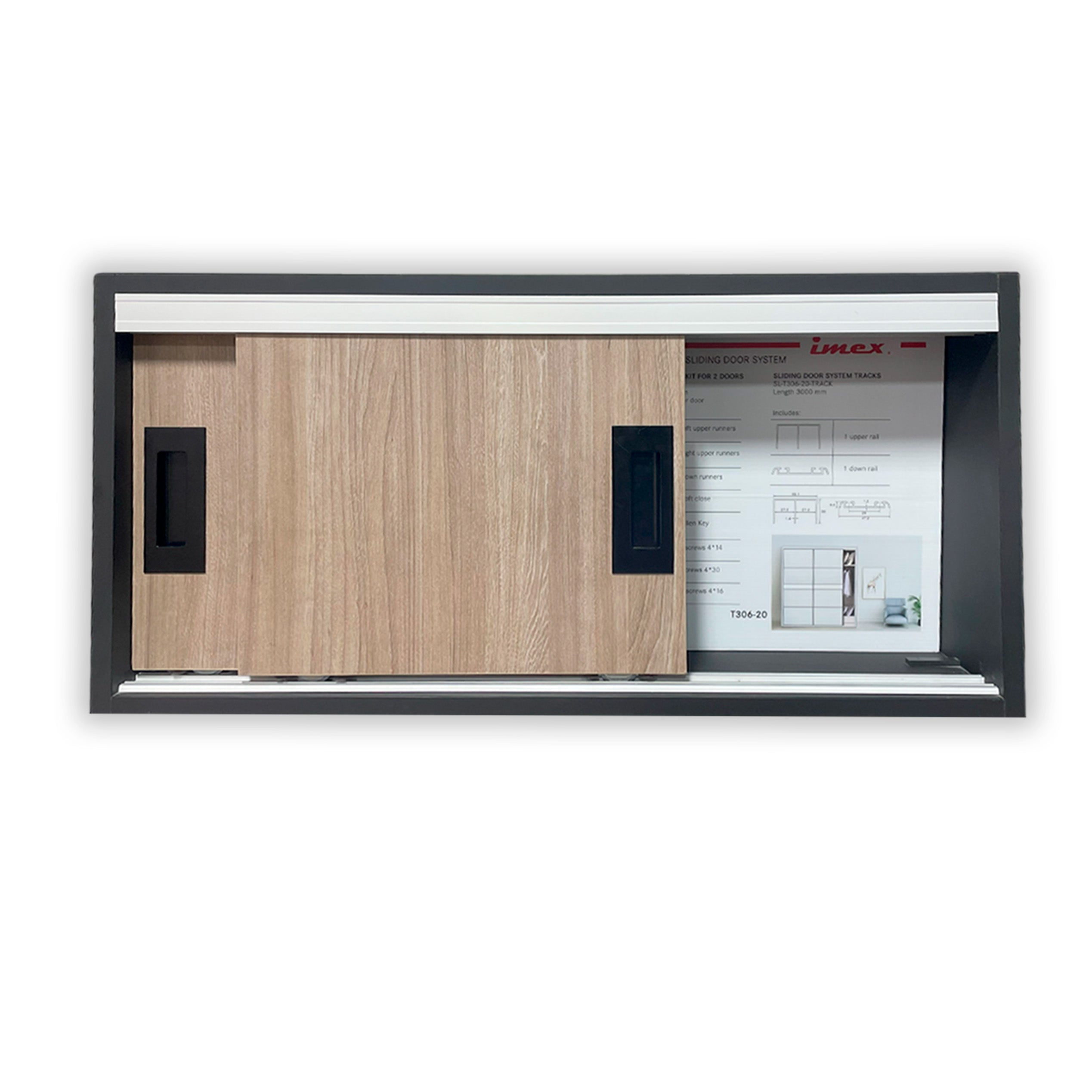SLIDING DOOR SYSTEM KIT FOR 2 21MM 60KG