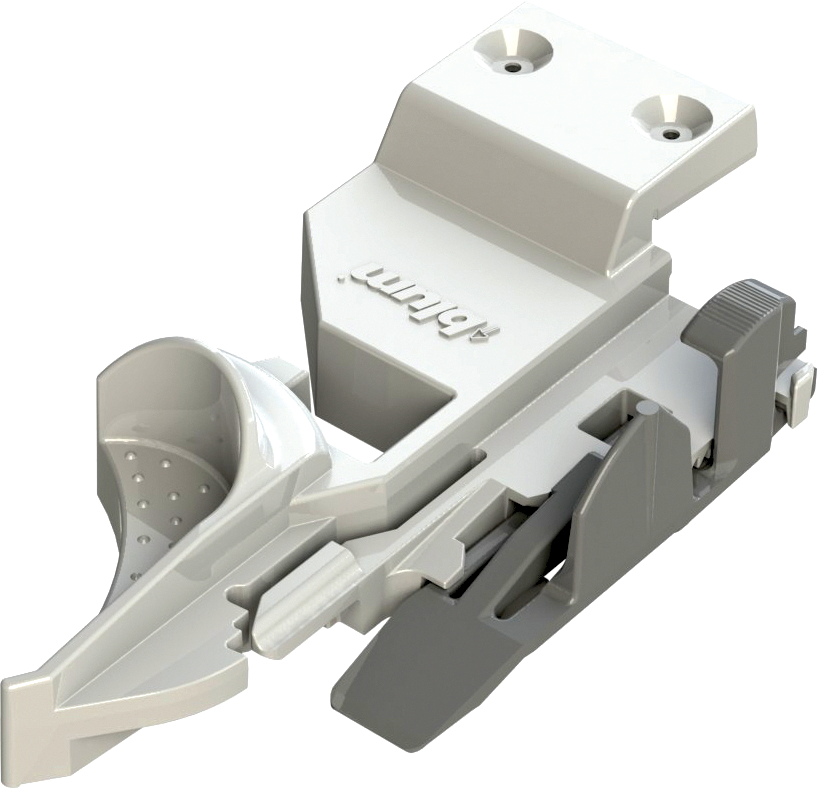 Locking device for TANDEM plus BLUMOTION 563/9 drawer runners Narrow (Right) Orange